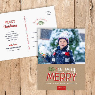 Så mycket merry Helgdag Photo Postcard Helg Vykort