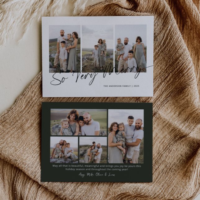 Så mycket merry Modern Elegant-skript jul Julkort (Skapare uppladdad)