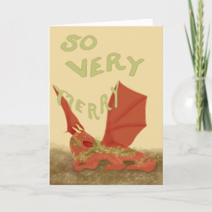 Så mycket merry, Red Dragon, hälsningskort Tack Kort