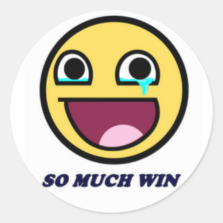 Så mycket vinn! runt klistermärke
