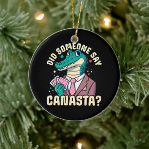 Sa någon Canasta Julgransprydnad Keramik