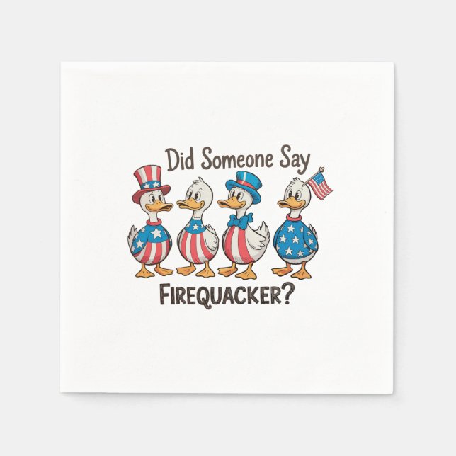 Sa någon Firequacker Duck 250-årsjubileum Pappersservett (Framsidan)