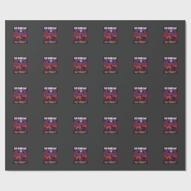 Sa någon godsak Halloween Alpaca Häxa Måne Presentpapper (Platt)