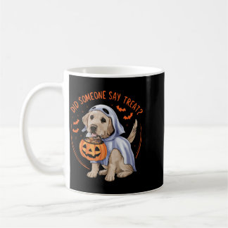 Sa någon godsak_ Halloween Labrador Hund Kaffemugg