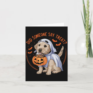 Sa någon godsak_ Halloween Labrador Hund Kort