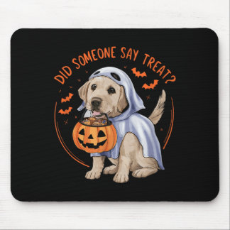 Sa någon godsak_ Halloween Labrador Hund Musmatta