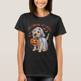 Sa någon godsak_ Halloween Labrador Hund T Shirt