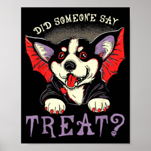 Sa någon godsak - Söt fladdermus vampyrhund Poster