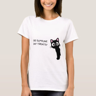 Sa någon godsaker? Rolig svart katt T Shirt