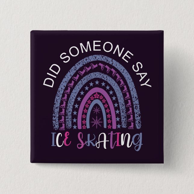 Sa någon Ice Skating? Knapp (Framsida)