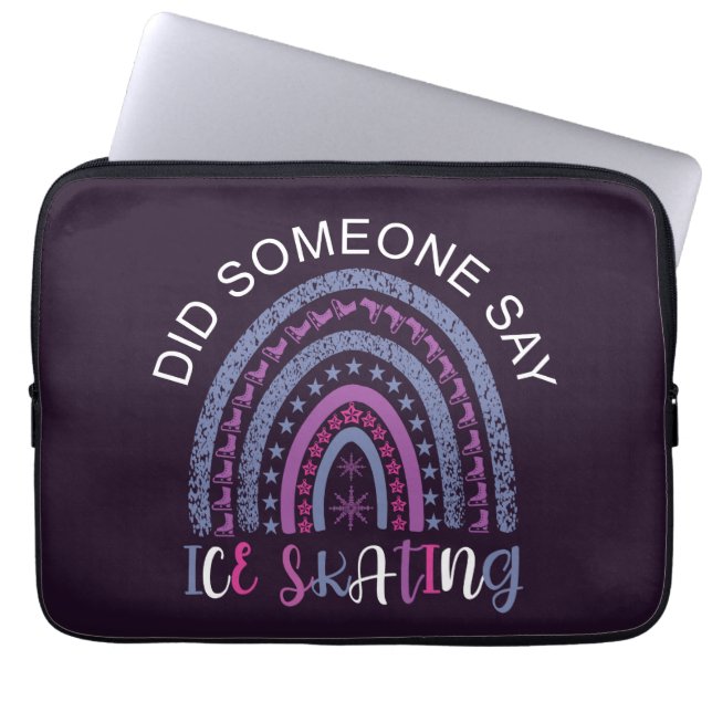 Sa någon Ice Skating? Laptop Fodral (Framsidan)