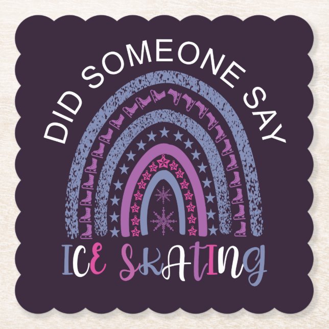 Sa någon Ice Skating? Underlägg Papper (Framsida)