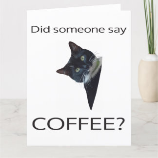 Sa någon kaffe? Falt välkomstkort Kort