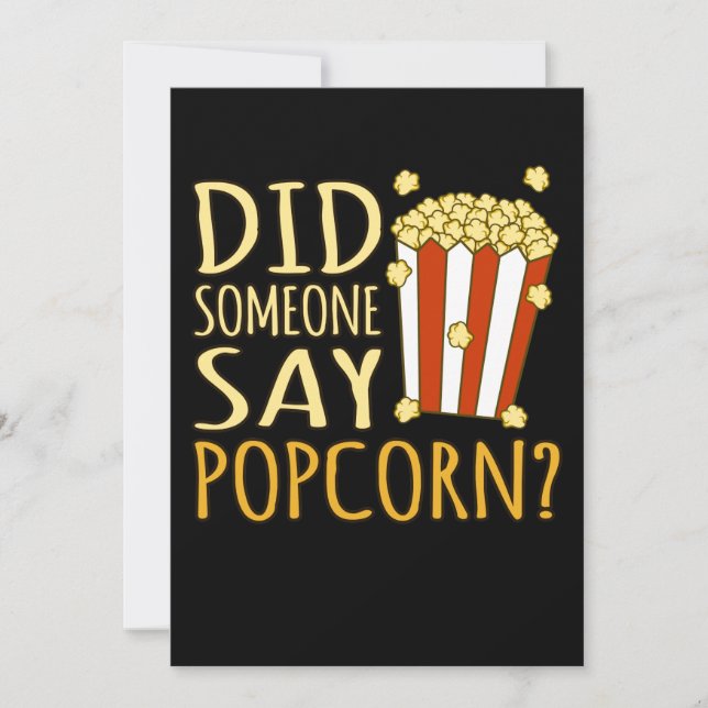 Sa någon popcorn Popcorns Food Eater Älskare? Tack Kort (Framsida)