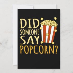 Sa någon popcorn Popcorns Food Eater Älskare? Tack Kort