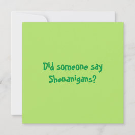 Sa någon Shenanigans? St. Patrick's Day