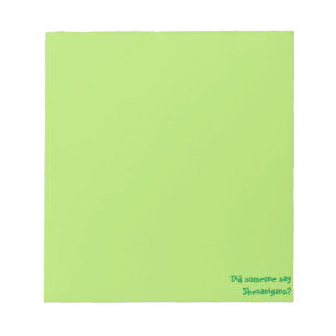 Sa någon Shenanigans? St. Patrick's Day Anteckningsblock