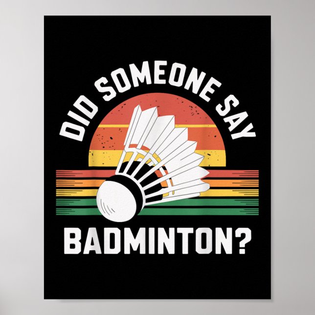 Sa nån Badminton Funny Shuttle? Poster (Framsidan)