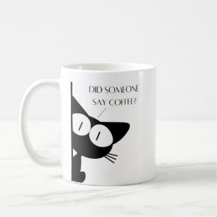 Sa nån kaffe svart katt? kaffemugg