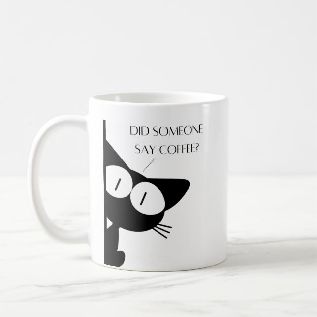 Sa nån kaffe svart katt? kaffemugg (Vänster)