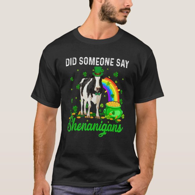 Sa Nån Något Bus Unga Lycklig Patricks Dag Ko T Shirt (Framsida)