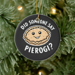 Sa nån Pierogi polska Dish? Julgransprydnad Keramik