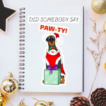 Sa nån Tass-ty? Cute Doberman jul Klistermärken<br><div class="desc">Det här vackra klistermärket är perfekt för Doberman Pinscher-entusiaster! Med sin lekfulla text "Sa någon Tass-ty!" lägger den till charm till bärbara datorer,  vattenflaskor,  bärbara datorer med mera. Sprid helgdag cheer med den här konturens kyssklippta vinyldekal!</div>