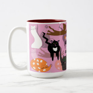 Så olika katter. Två-Tonad mugg