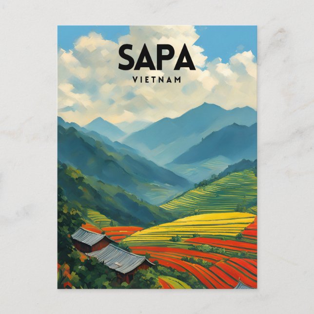 Sa Pa Vietnam Vykort (Framsida)