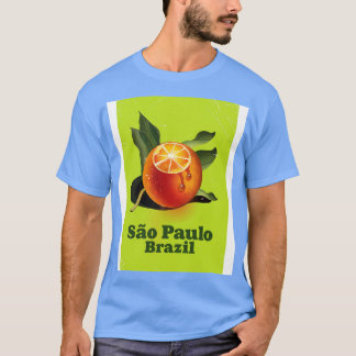 Så Paulo Brasiliens reseaffisch för Orange T Shirt