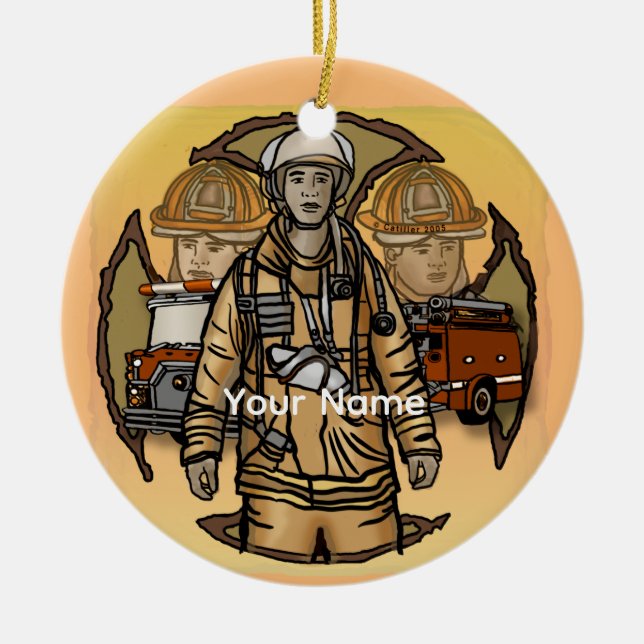 Så redo brandmän ornament (Framsidan)