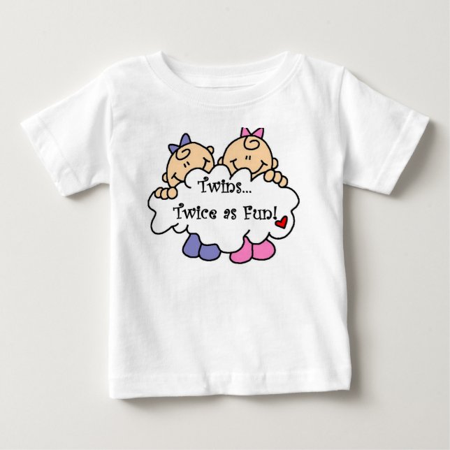 Så rolig twillingar två gånger t shirt (Framsida)