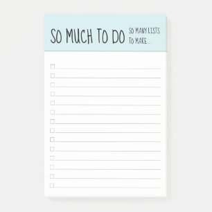 Så roligt att göra listan post-it block