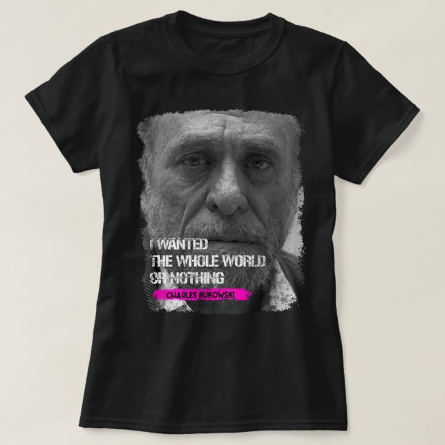 Så roligt Charles Bukowski-presenter för Music Flä T Shirt (Design framsida)
