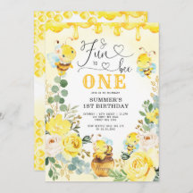 Så Roligt till Bee One Honeycomb Bee Födelsedagsfe