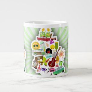 Så Roligtens Retro-kollage också Jumbo Mugg