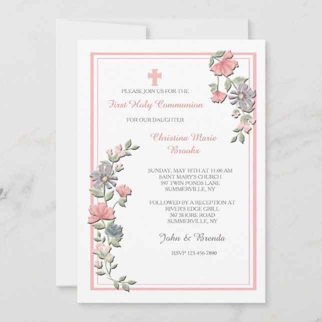 Så Rosa-inbjudan Inbjudningar (Framsida)