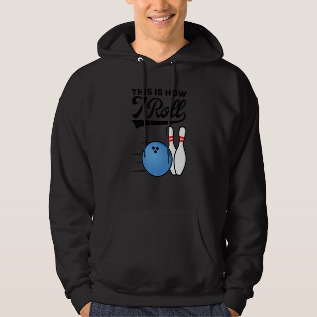 Så rullar jag bowlingklot  Strike Team Bowle Hoodie (Framsida)