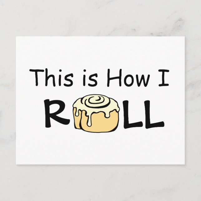 Så Rullar Jag Cinnamon Roll Bulle Personlig Vykort (Framsida)