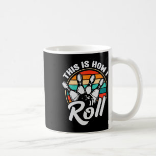 Så rullar jag Retro bowling 60- och 70-tals bowlar Kaffemugg