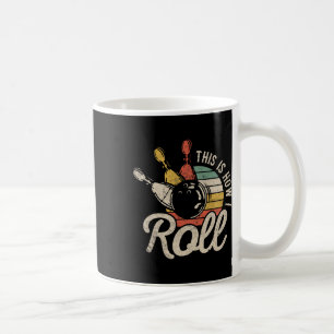 Så rullar jag Retro bowlingspelare Roligt present Kaffemugg