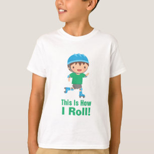 Så rullar jag rullskridskoåkande pojke tee