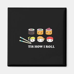 Så rullar jag Shushi Happy Sushi Anime Japansk F Magnet
