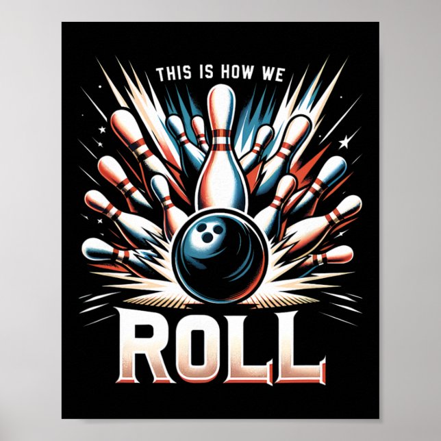 Så rullar vi för en bowlare bowling  poster (Framsidan)