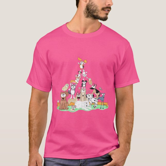 Så Så Lång Dachshund och den bästa Beagle T Shirt (Framsida)