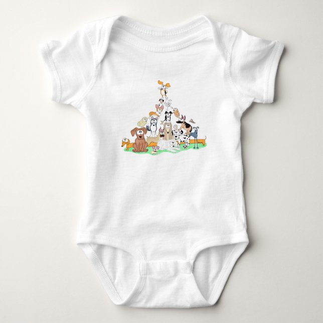 Så Så Lång Dachshund och den bästa Beagle T Shirt (Framsida)