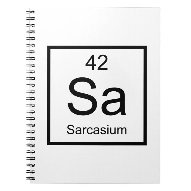 Sa Sarcasium Inslag Anteckningsbok (Framsidan)