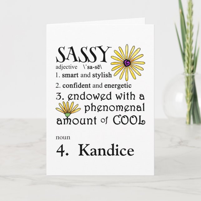 Så Sassy skräddarsy det födelsedagen Kort (Framsida)
