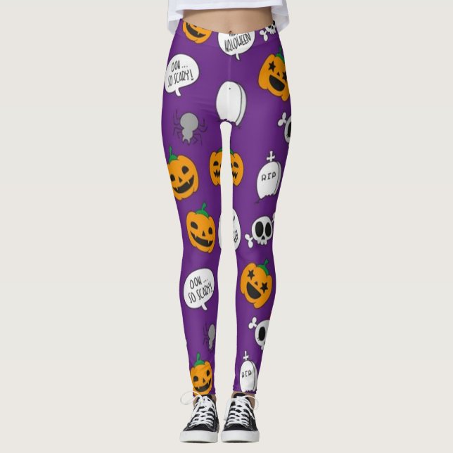 Så Scary Happy halloween Leggings (Framsida)