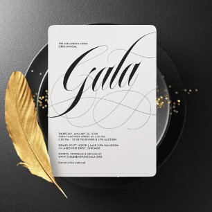Så skriptminimalistisk Gala-inbjudan Inbjudningar
